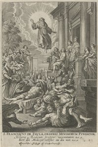 H. Franciscus van Paola geneest de zieken Sv. František de Paula, zakladatel řádu minoritů (titul na předmětu)