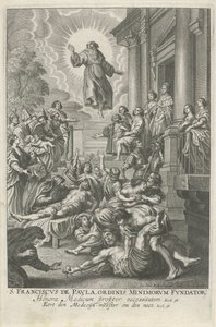 H. Franciscus van Paola geneest de zieken Sv. František de Paula, zakladatel řádu minoritů (titul na předmětu)