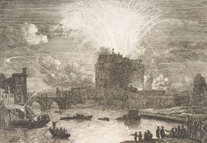 Ohňostroj v Římě nad Castel Sant