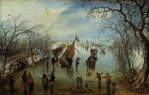Zima od Adriaen Pietersz van de Venne