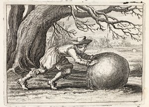 Čest a ctnost, ilustrace z „Emblemata of Zinne-werk“ od Johannese de Brune (1589-1658), Jana Jacobse Schippera, Amsterdam, 1661 od Adriaen Pietersz van de Venne