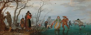 Zima (zábava na ledě) od Adriaen Pietersz van de Venne