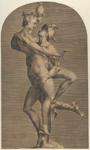 Mercury Abducting Psyche, ca. 1620. od Adriaen de Vries