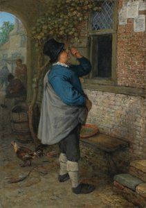 Muž čtoucí zprávy (pohled) od Adriaen van Ostade