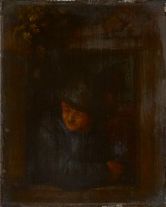 Sedlák opírající se o okenní římsu od Adriaen van Ostade