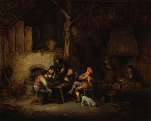 Venkovská společnost v hospodě od Adriaen van Ostade