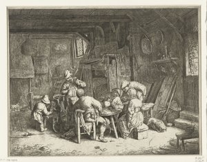 Pěstování jídla v hostinci Snídaně od Adriaen van Ostade