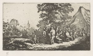 Farmářský jarmark od Adriaen van Ostade