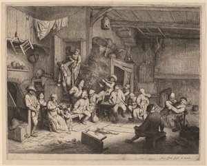 Tanec v hospodě od Adriaen van Ostade