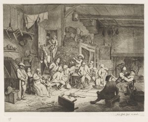 Tanec v hospodě od Adriaen van Ostade