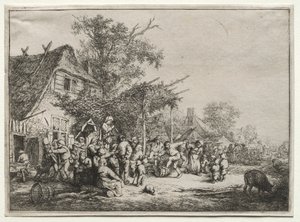 Festival pod mříží od Adriaen van Ostade