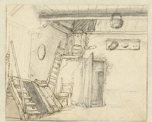 Roh interiéru stodoly od Adriaen van Ostade