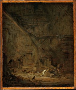 Interiér stodoly od Adriaen van Ostade
