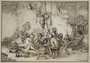 Interiér krčmy od Adriaen van Ostade