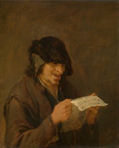 Muž čtoucí noviny od Adriaen van Ostade