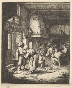 Sedlák platící svůj účet od Adriaen van Ostade