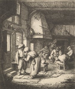 Rolník platící svůj účet, 1610-85. od Adriaen van Ostade