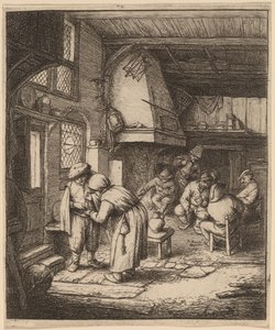 Rolník vyrovnává svůj dluh od Adriaen van Ostade