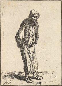 Sedlák s rukama za zády, 1610-85.