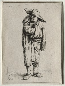 Sedlák s rukou v plášti od Adriaen van Ostade
