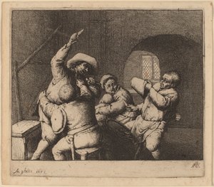 Selská hádka od Adriaen van Ostade