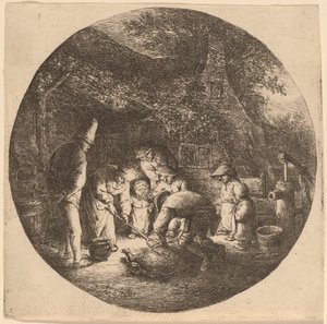 Porážeči prasat od Adriaen van Ostade