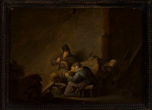 Žánrová scéna v interiéru od Adriaen van Ostade