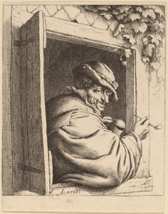 Kuřák u okna od Adriaen van Ostade