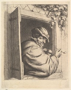 Kuřák u okna od Adriaen van Ostade