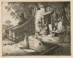 Přadlena od Adriaen van Ostade