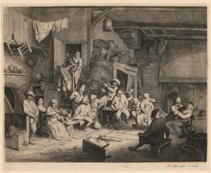 Tanec v hospodě od Adriaen van Ostade