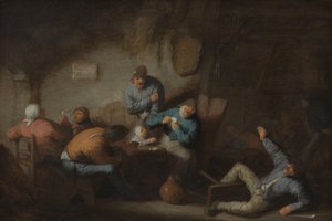 Scéna v hostinci od Adriaen van Ostade