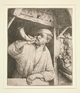 Baker troubí na roh od Adriaen van Ostade
