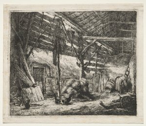 Stodola od Adriaen van Ostade
