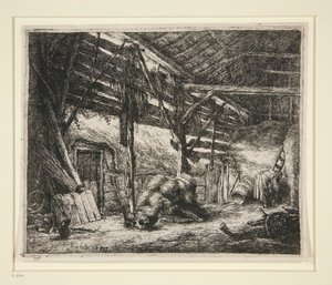 Stodola od Adriaen van Ostade