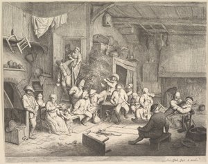 Tanec v hostinci od Adriaen van Ostade