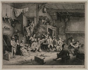 Tanec v hostinci od Adriaen van Ostade