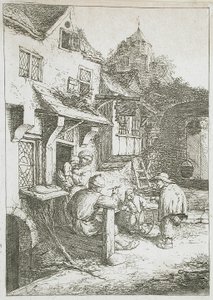 Hrbáč-houslista od Adriaen van Ostade