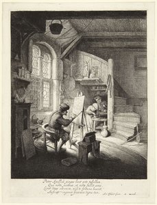 Malíř ve svém ateliéru od Adriaen van Ostade
