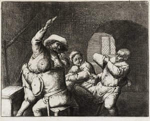 Hádka rolníků od Adriaen van Ostade