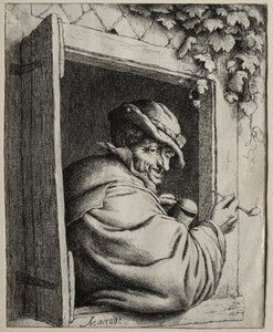 Kuřák u okna od Adriaen van Ostade