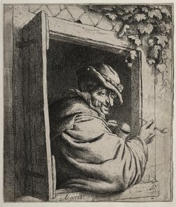 Kuřák u okna od Adriaen van Ostade