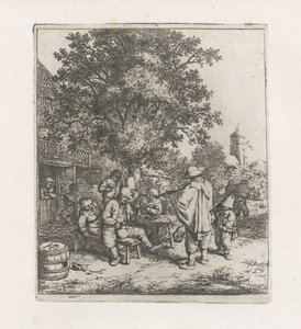 Dva hudebníci s pitím společnosti od Adriaen van Ostade