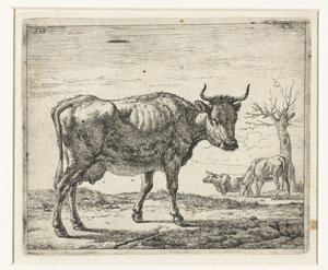 Tři krávy Různá zvířata (název série) od Adriaen van de Velde