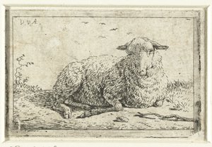 ležící ovce od Adriaen van de Velde