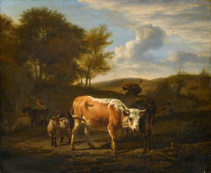 Horská krajina s krávami od Adriaen van de Velde