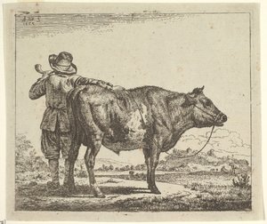 Mladý pastevec s býkem, z různých zvířat, 1659. od Adriaen van de Velde