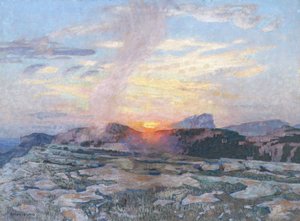 Západ slunce v Provence, kolem roku 1927
