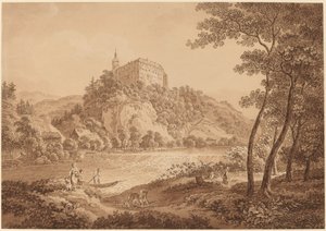 Pohled na hrad Sachsenburg