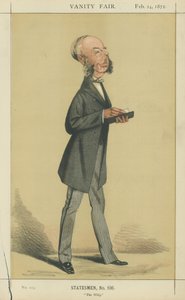 Ctihodný George Glyn (barevná litografie) od Adriano Cecioni